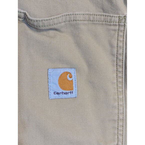 Carhartt Rugged Flex Relaxed Fit Jacket M Khaki Fleece Lined - Picture 2 of 6